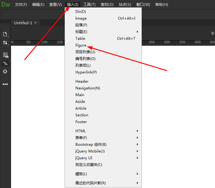 Dreamweaver网页怎么插入Figure?